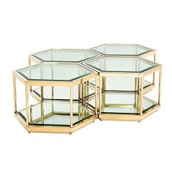 Luxury 4-piece Honeycomb Coffee Table