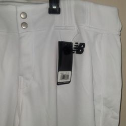 Brand New New Balance White With Blue Piping Baseball Pants Men Sizes Large, XL