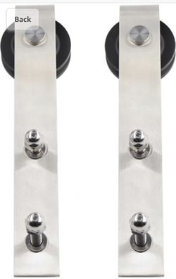 NEW In Box:  Barn Door Hardware Kit: 8ft Winsoon Stainless Steel