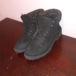 Size 10 Black Lace Up Name Brand Catherine Boots