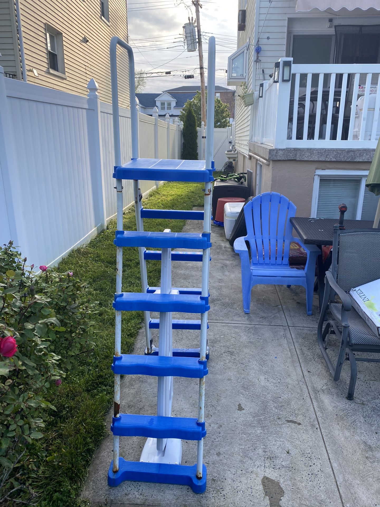 Swimline Above Ground Pool A Frame Ladder with Barrier for Intex