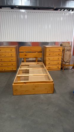 twin size bedroom set.