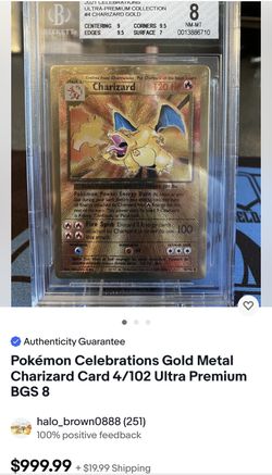 Pokemon TCG - Charizard 4/102 - Gold Metal Ultra Premium - SGC 9 for Sale in San Antonio, TX - OfferUp Pokemon TCG - Charizard 4/102 - Gold Metal Ultra Premium - SGC 9 for Sale in San Antonio, TX - OfferUp
