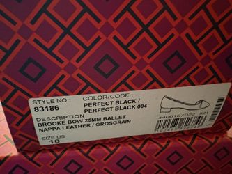 Tory BROOKE BOW 25MM BALLET NAPPA LEATHER / GROSGRAIN