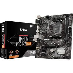MSI PRO B450M PRO-M2 MAX AM4 AMD B450 SATA 6Gb/s USB 3.0 Micro ATX AMD Motherboard

