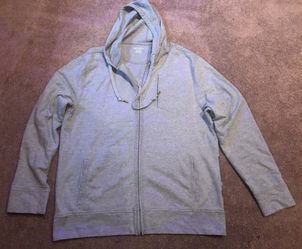 DKNY Jeans Mens Graphic Hoodie Grey Sweatshirt Size XXL