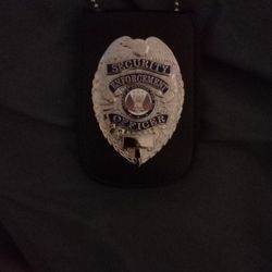 Security Officer Badge With Holder 