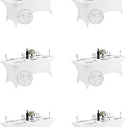  6Pack Waterproof Spandex Table Cover 