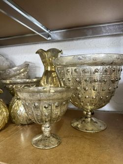 Assorted Gold Vases 16pcs