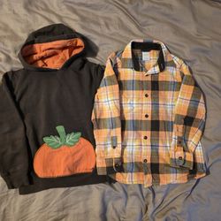 Size 6 Kids Fall Harvest Pumpkin Tops