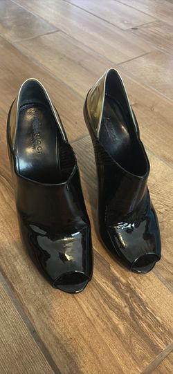 Gucci GUCCI "Hysteria": Black Patent Leather Ankle Boots (make me a reasonable offer )