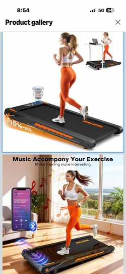 Brand New！4-in-1 Walking Pad Treadmill with Speaker, 6.2MPH Walking Pad with 10% Incline, Under Desk Treadmills for Home with App Compatible, 2.75HP B
