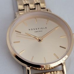 ❤️ Small Edit Champagne
Engraved Rosefield gold tone, Beautiful Small Watch!