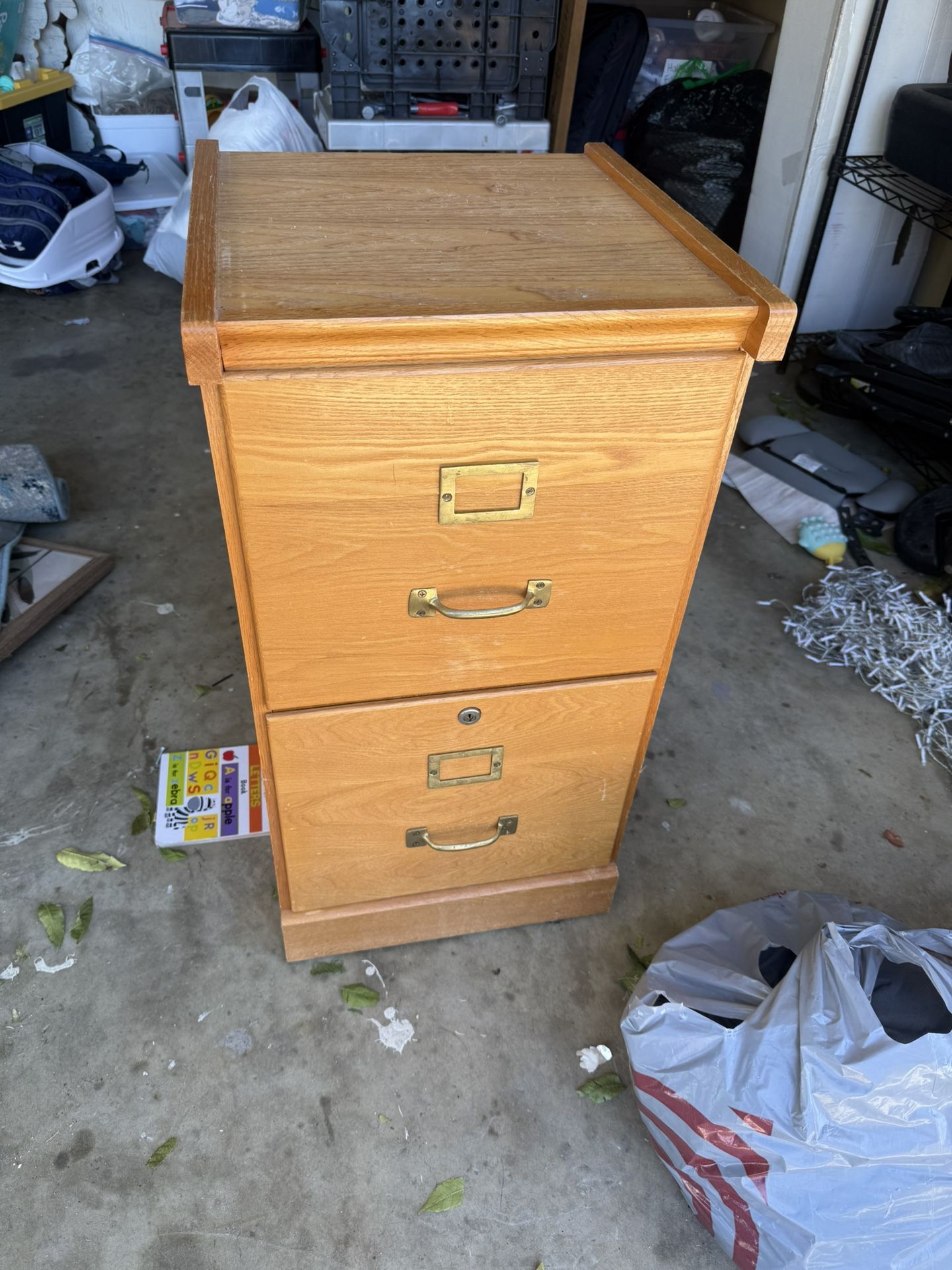 Wooden 2 Door Filing Cabinet 