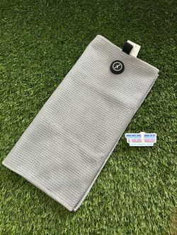 Ash Gray Microfiber Magnetic Golf Towel