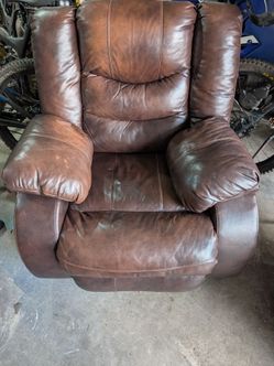 Brown Leather Recliner Chair