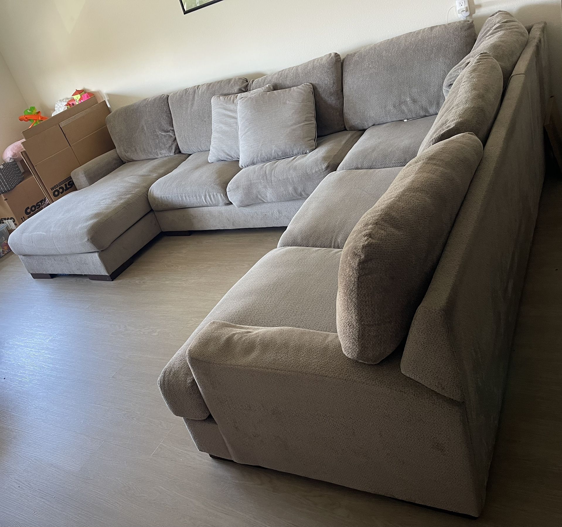 4-Piece Fabric Sectional with Chaise