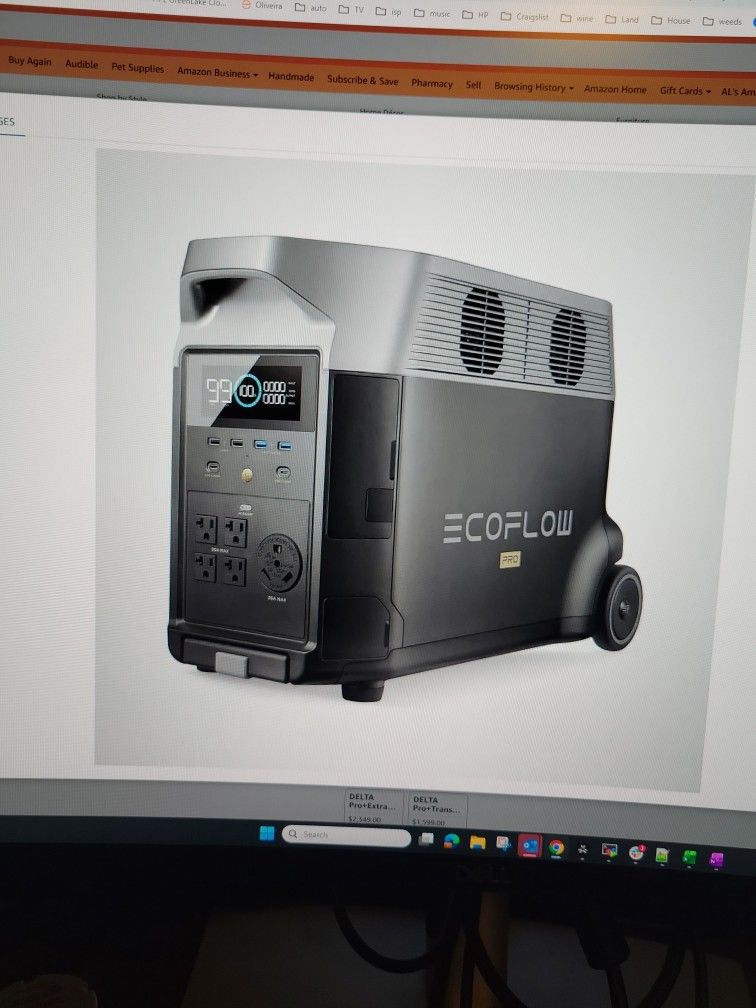 Ecoflow Delta Pro 3600w Solar Electric Generator