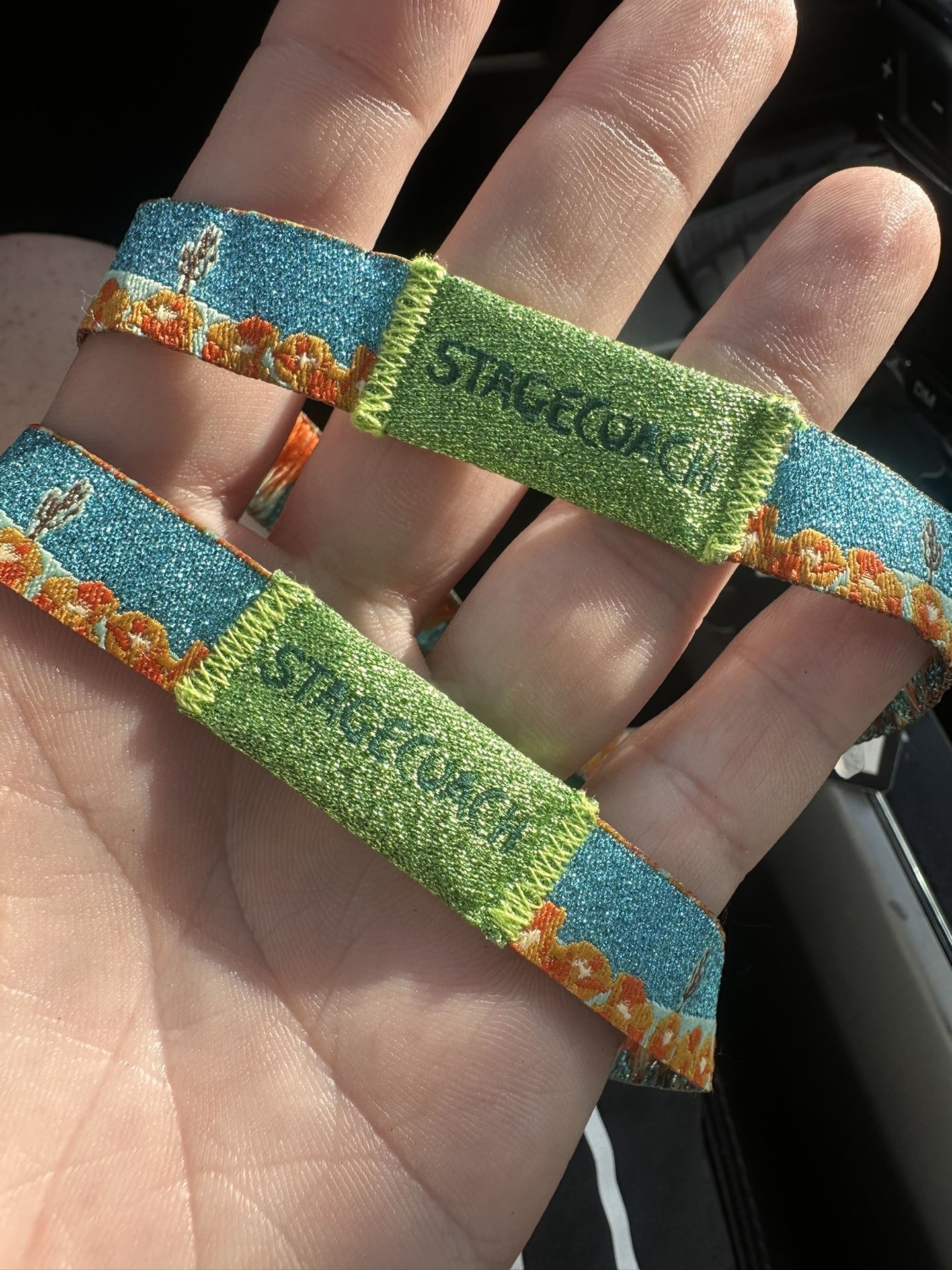2 GA SUNDAY STAGECOACH WRISTBANDS $150 Each