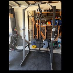 Marcy Pro Deluxe Cage System with Weight Lifting Bench