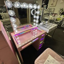 Pink Vanity Set w/ Bluetooth 