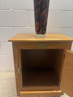 Oak Wood Ice Box Style Cabinet