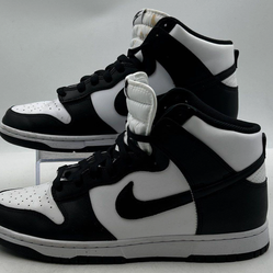 Nike Dunk High Retro Black & White Sneakers - Size 10