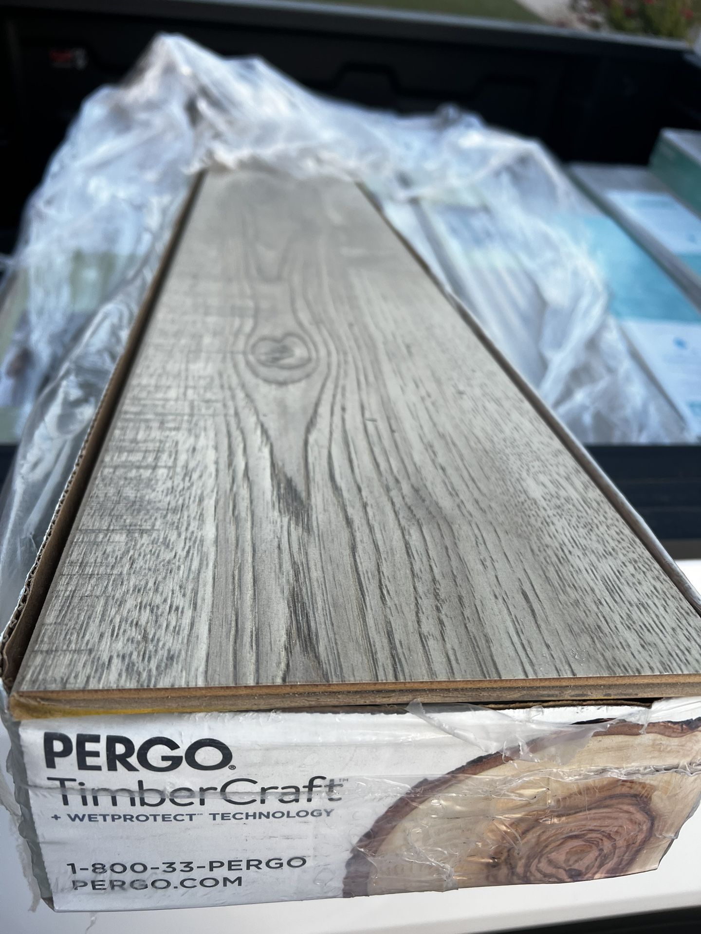 Pergo TimberCraft + WetProtect Herschel Hickory Waterproof Wood Plank Laminate Flooring 