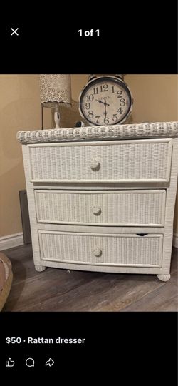 Rattan dresser