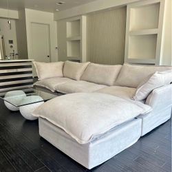 4 Piece Oatmeal Modular Cloud Couch Dupe 