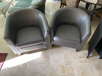 Set Of 2 Gray Office Chairs $99