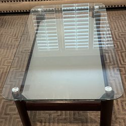 Glass Coffee Table Plus Two Glass End Tables