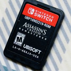 Assassin's Creed III Remastered - Nintendo Switch Cartridge Only, TESTED