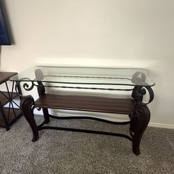 Iron & Glass Top  Table