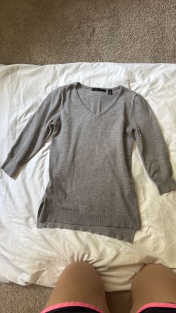 Cyrus Gray V-Neck Knit Sweater