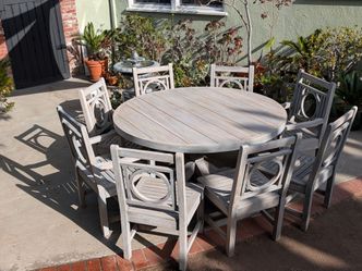 Restoration Hardware Teak Outdoor Patio Dining Set