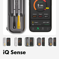 CHEF iQ Sense Smart Wireless Meat Thermometer with 2 Ultra-Thin Probes, Unlimited Range Bluetooth