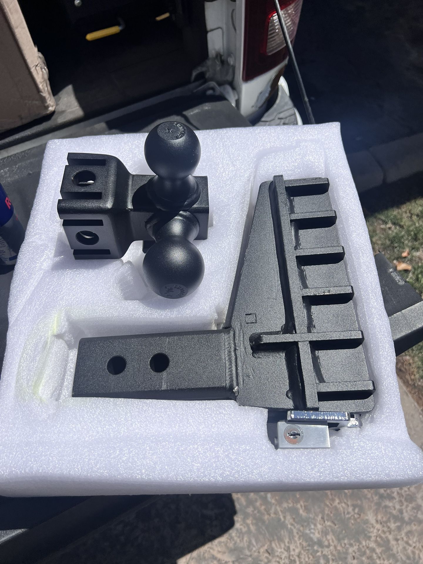 6 Inch Drop/rise Tri Ball Trailer Hitch (2.5 Inch Receiver)