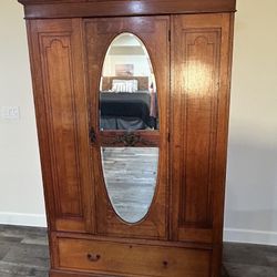 Antique Edwardian Wardrobe Armoire