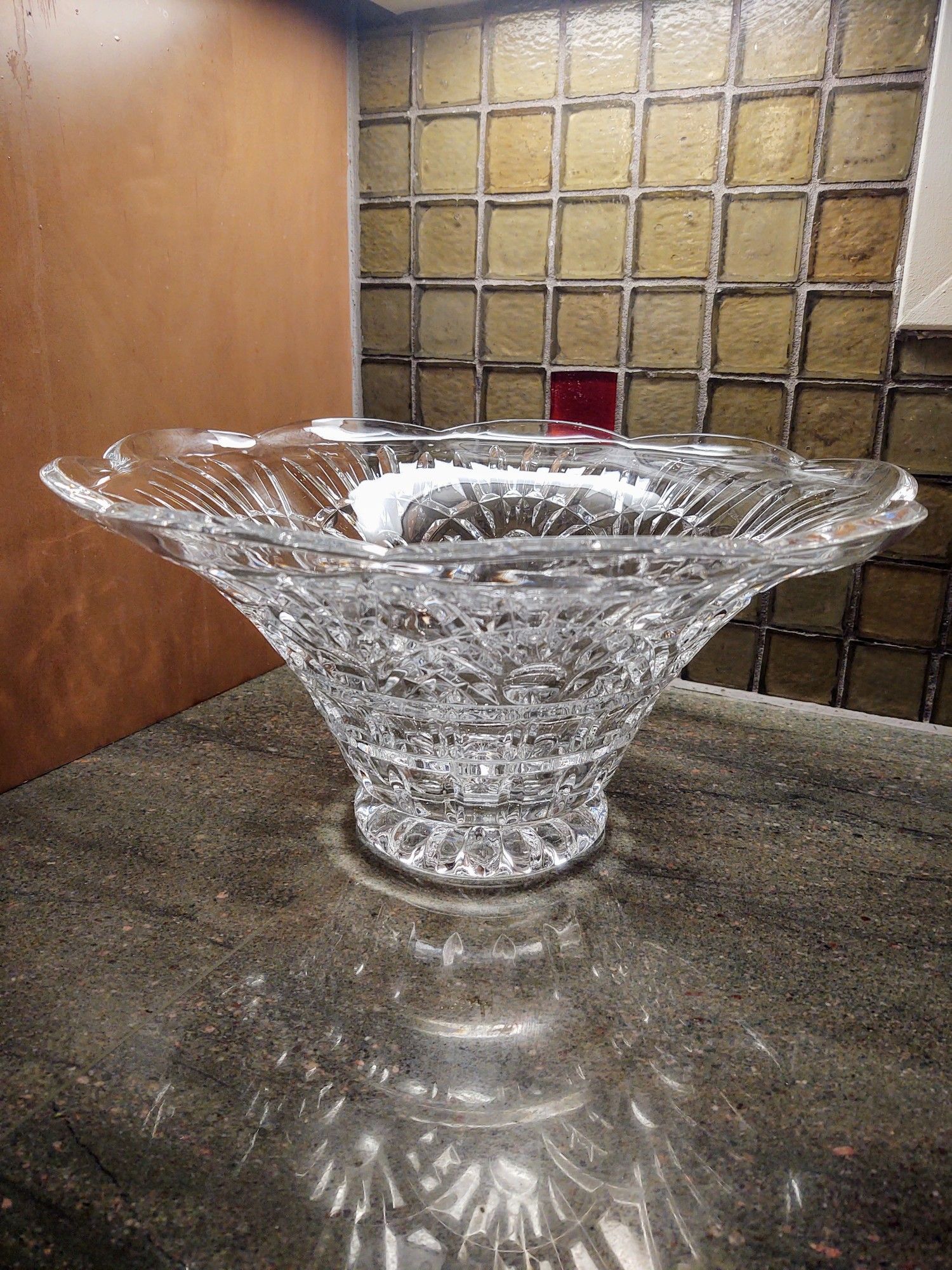Vintage Crystal Bowl Centerpiece