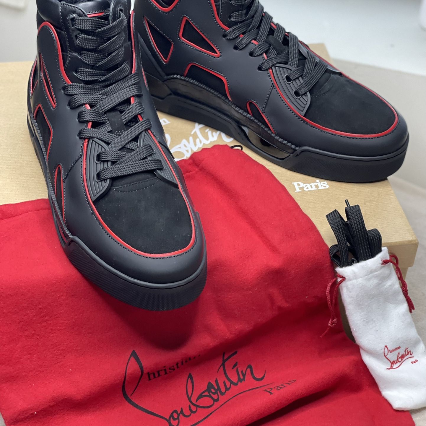 Christian Louboutin Red Bottom Sneakers size 40 (8) for Sale in New York,  NY - OfferUp