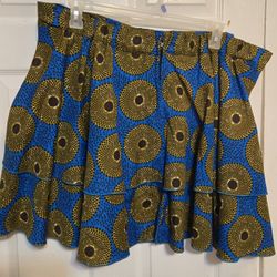 African Print Flare Skirt 