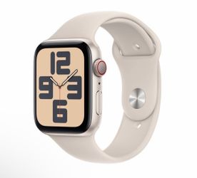 Apple Watch SE 2 GPS + Cellular 44mm Starlight Aluminum Case with Starlight Sportband