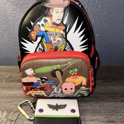 TOY STORY PIXAR DISNEY EXCLUSIVE LOUNGEFLY with Buzz Lighter Wallet