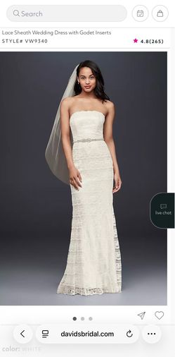 NWT  Galina (VW9340) white wedding dress sz16