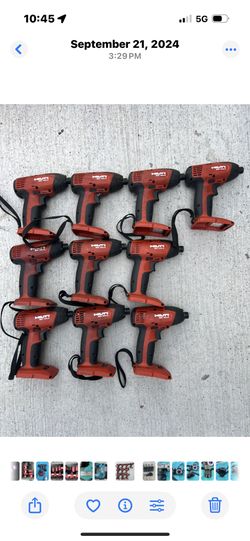 Lot Of 10 Hilti Impact Driver/screw Gun 14.4 Volt No Batteries No Chargers
