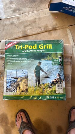 Tripod, grill and lantern hanger