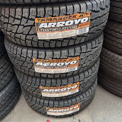LT 245/75/17 Arroyo AT Free Mount And Balance Montadas Y Balanciadas Gratis 