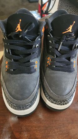 Air Jordan 3 Black Orange Sneakers