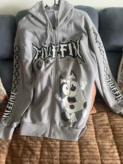 Bluey Muffin Graphic Zip-Up Hoodie XL